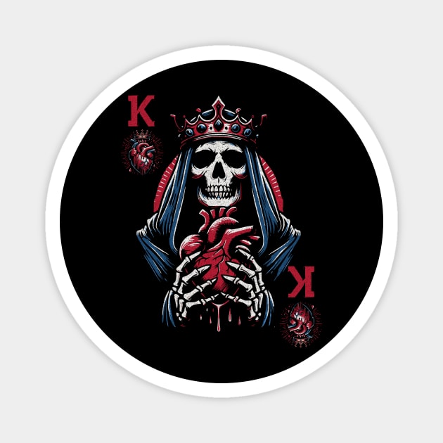 Grim Reaper - The King of Hearts Magnet by Designed By Marty